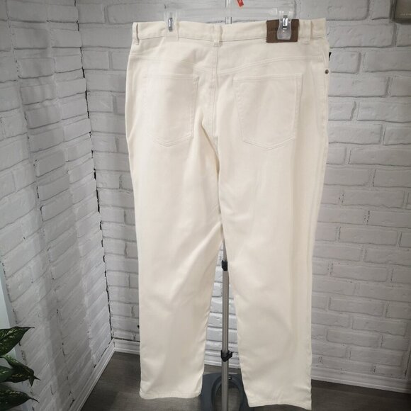 Lauren Jeans Co. Ralph Lauren Ladies Size 18W Cream Straight Leg Pants - Picture 2 of 12